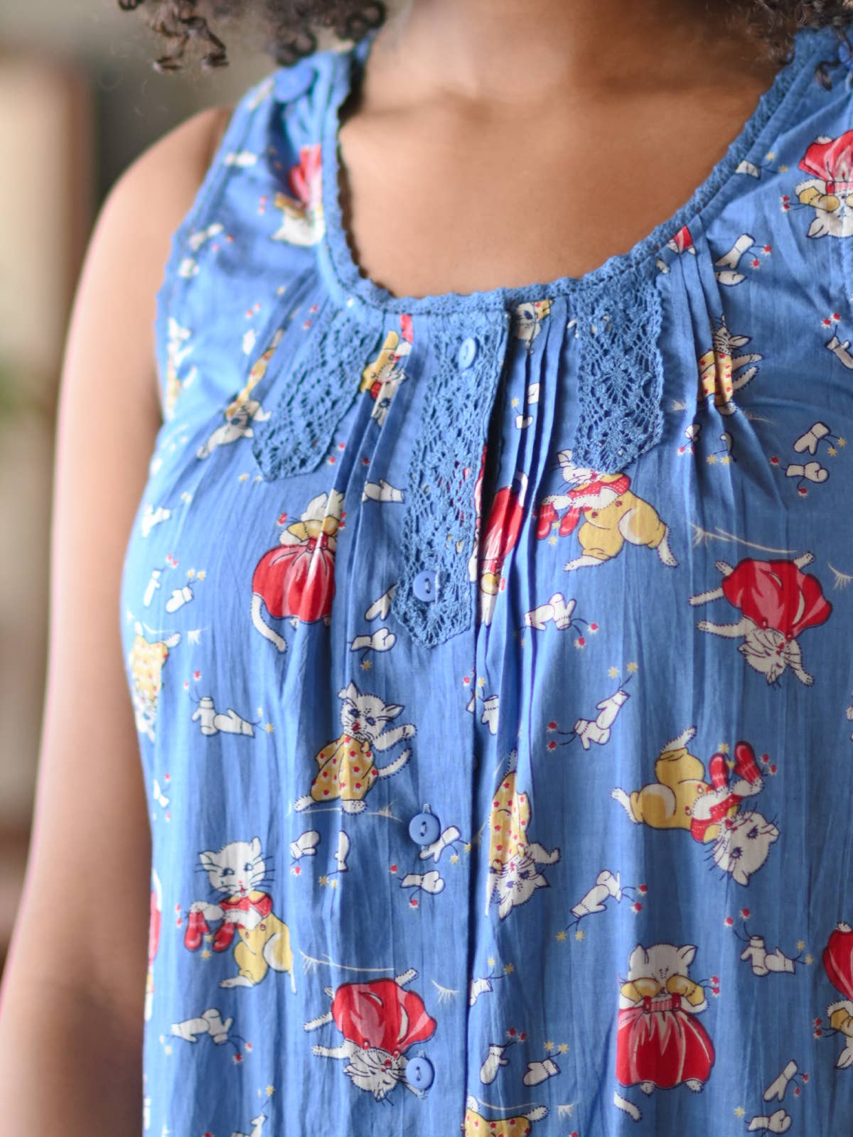 April Cornell Apparel - Wholesale Nightgown - Women's - Kitten's Mittens Camaloon3