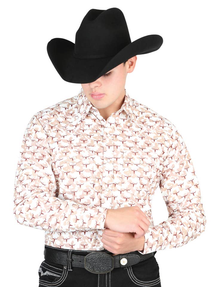 Chemise western El General - Beige 44303 pour la vente par El General Western Wear