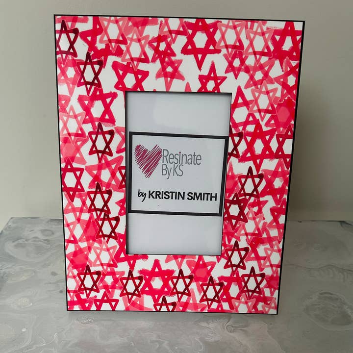 Pinks Star Of David Photo Picture Frame for wholesale by Resinate By KS / by KRISTIN SMITH