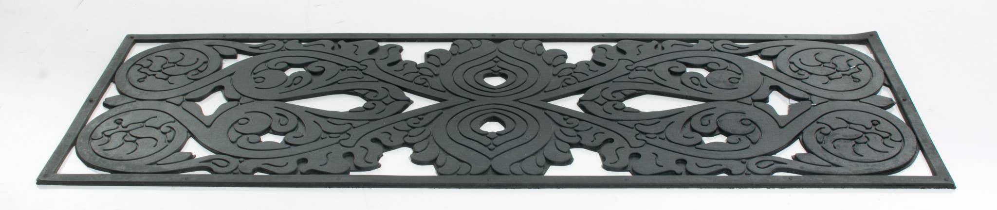 HomeRoots - Wholesale Door Mat - 10" X 30" Black Rubber Outdoor Door Mat2