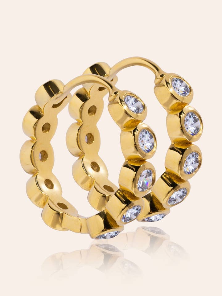 Eclipse Earrings - White for wholesale by Molly Olivia