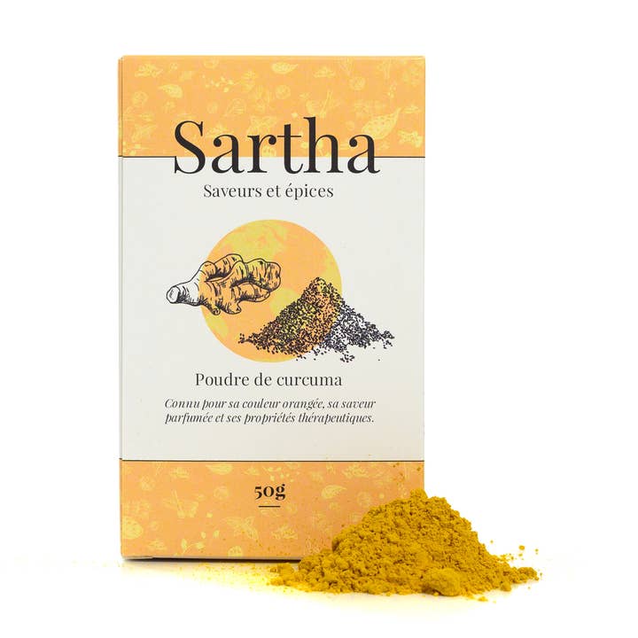 Gurkemeje pulver 50g oprindelse Indien for engroshandel hos Sartha