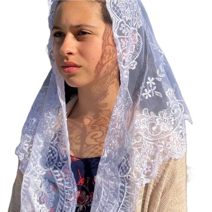 Slør ~ St. Catalina Thomas - HVID for engroshandel hos Oremus Mercy