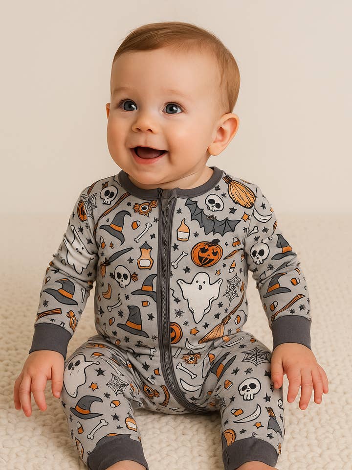 Grave Night Zippie for wholesale by Mommy & Wren