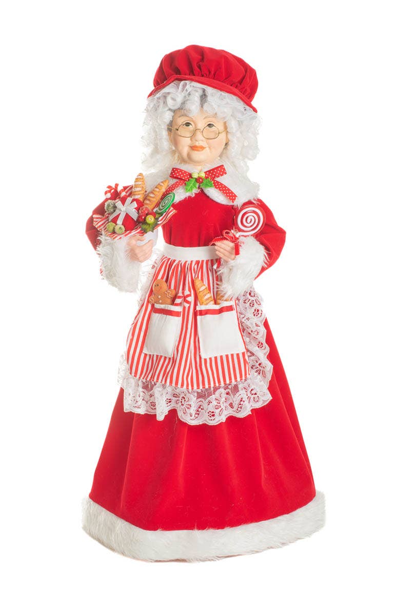 Starlight Collection - Wholesale Christmas Decoration - Red/White Classic Mrs. Claus Figurine0