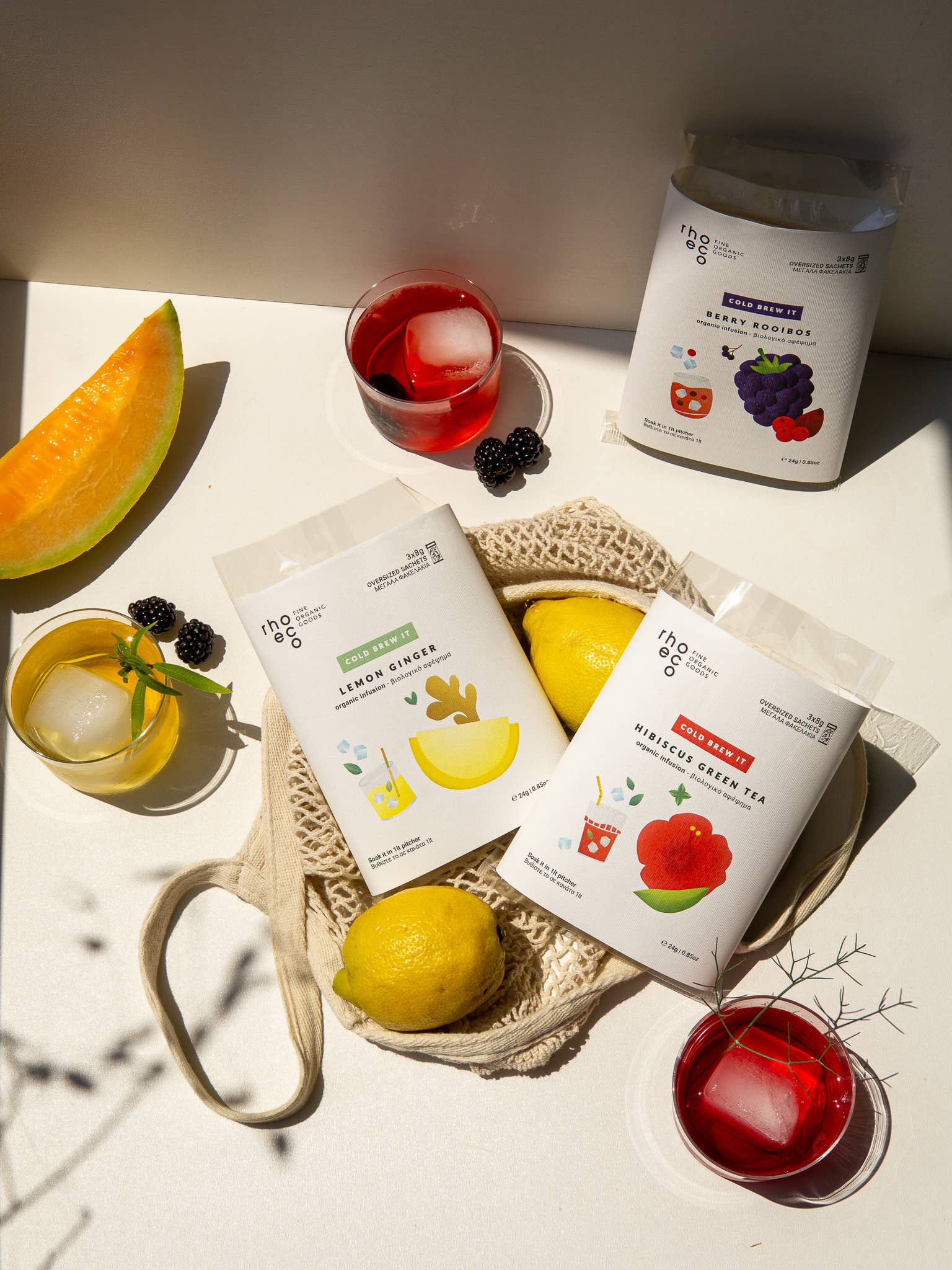 rhoeco - fine organic goods - Vente Sachets de thé - Cold Brew It - Sachets de thé surdimensionnés 3x8g3