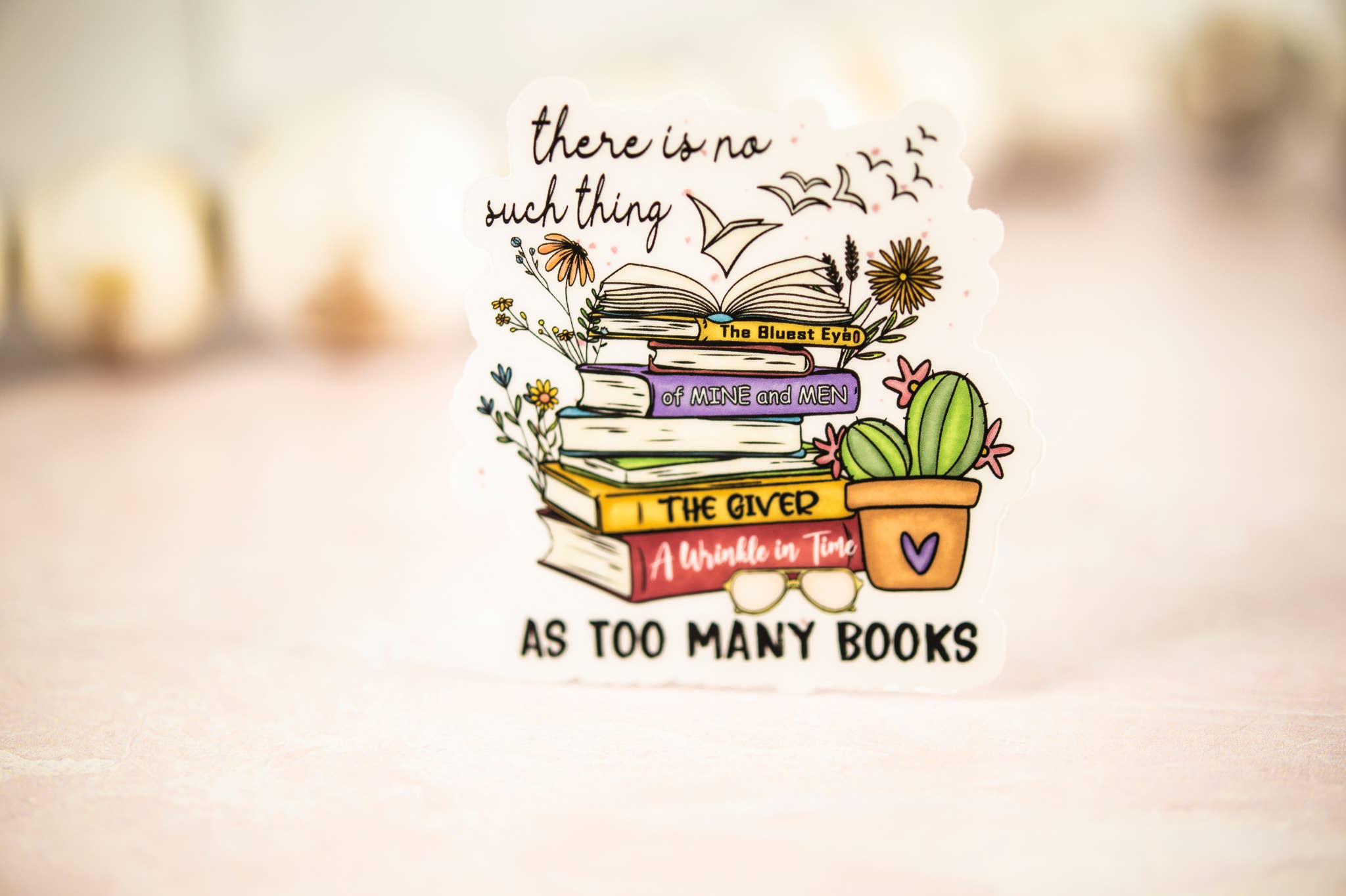 Savannah and James Co – Großhandel Aufkleber – As Too Many Books, Vinyl-Aufkleber, 3 x 3 Zoll.1