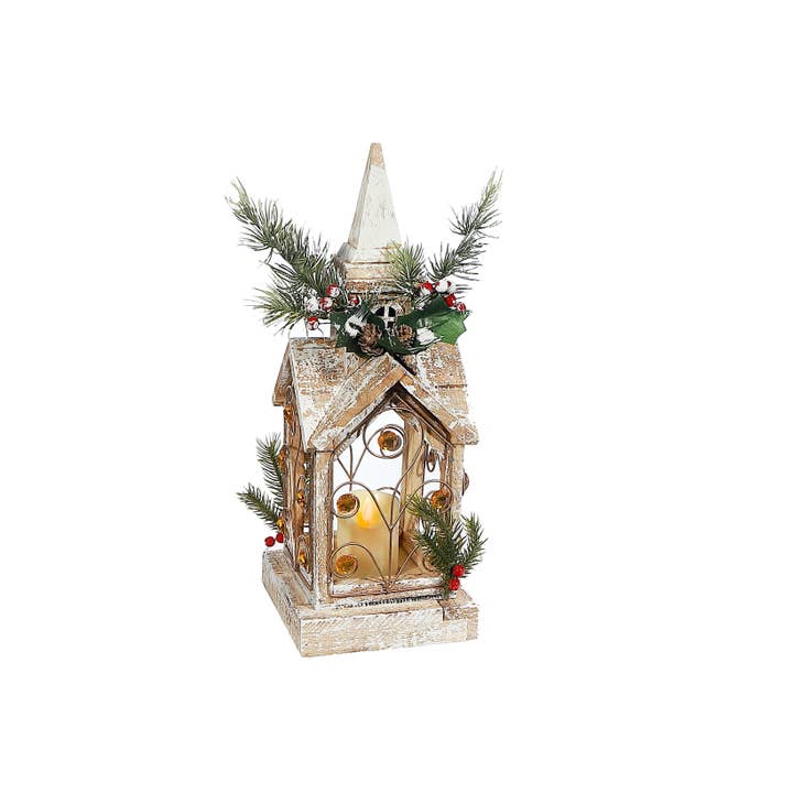 LED WOODEN BELL TOWER LANTERN for wholesale by IH Casa Decor