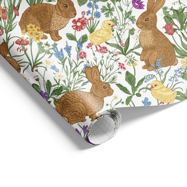 Bunny & Chick Easter Table Runner for wholesale by JOSIL Paperie & Gift