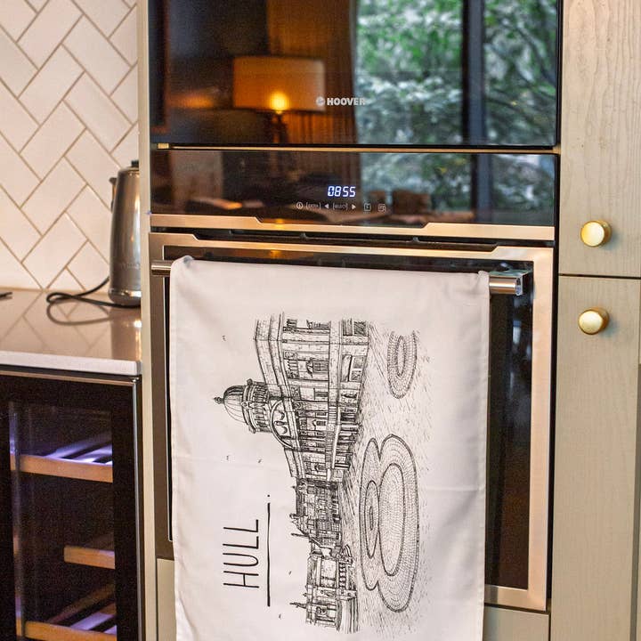 Hull Skyline Tea Towel for wholesale by Christopher Walster