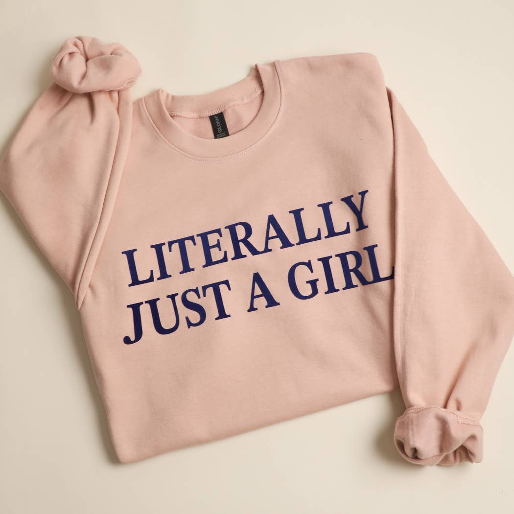 Fashion City - Wholesale Sweatshirt - Unisex - LITERALLY JUST A GIRL MIDWEIGHT Crewneck Sweatshirt4