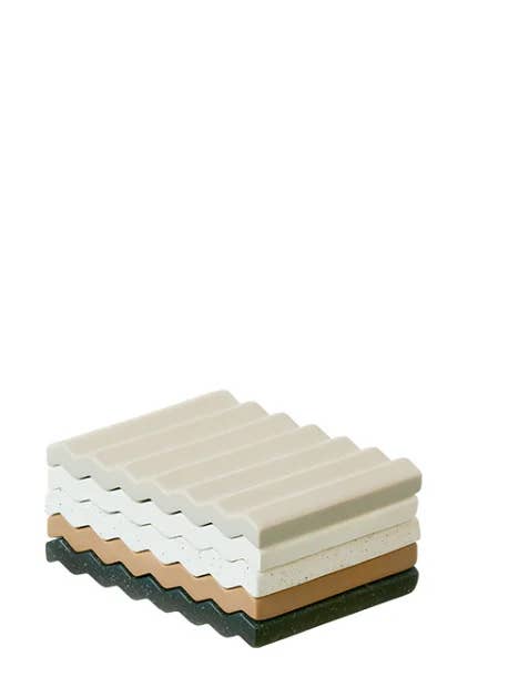 Bandeja Wave de cerámica blanca mate para venta al por mayor de Lübech Living