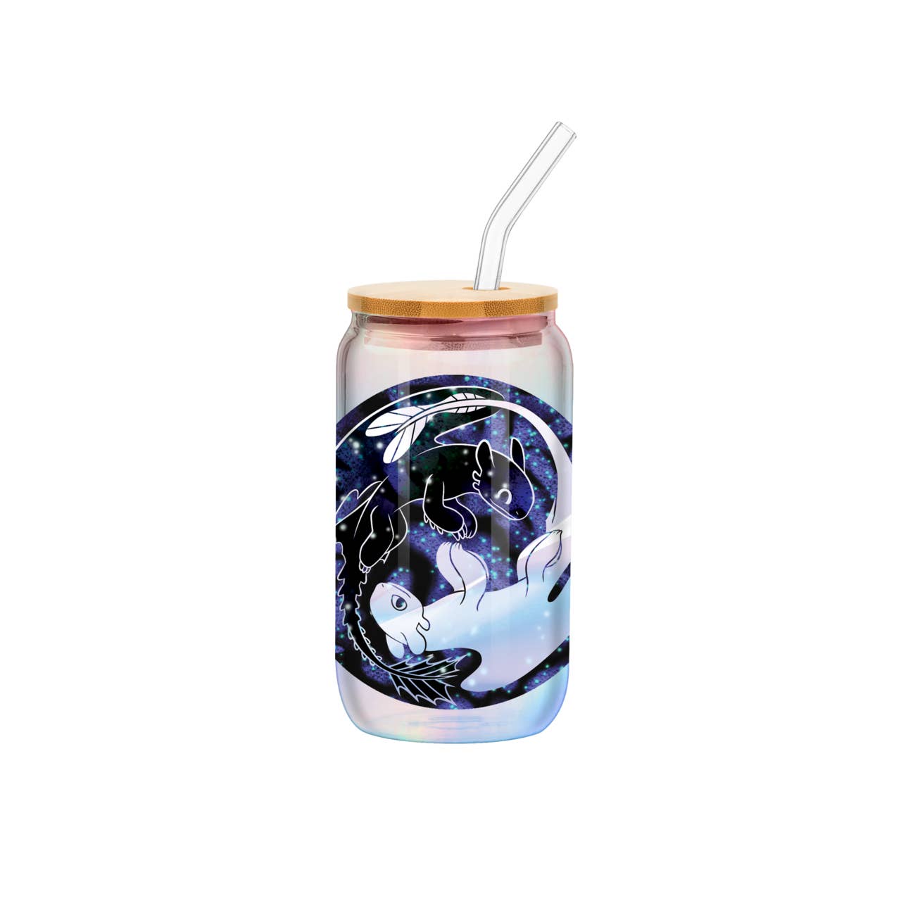 Silver Buffalo - Wholesale Drinking Glass/Cup - How to Train Your Dragon Night & Light 16oz Iridescent Glass