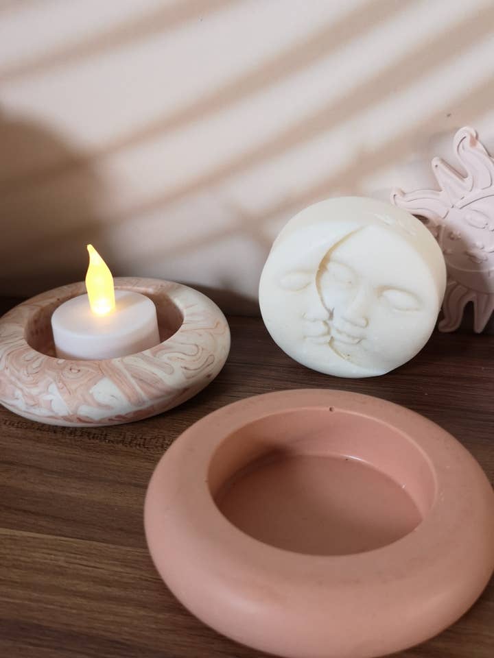 Tealight-lysholder med marmorlook for engroshandel hos Sweet Happiness