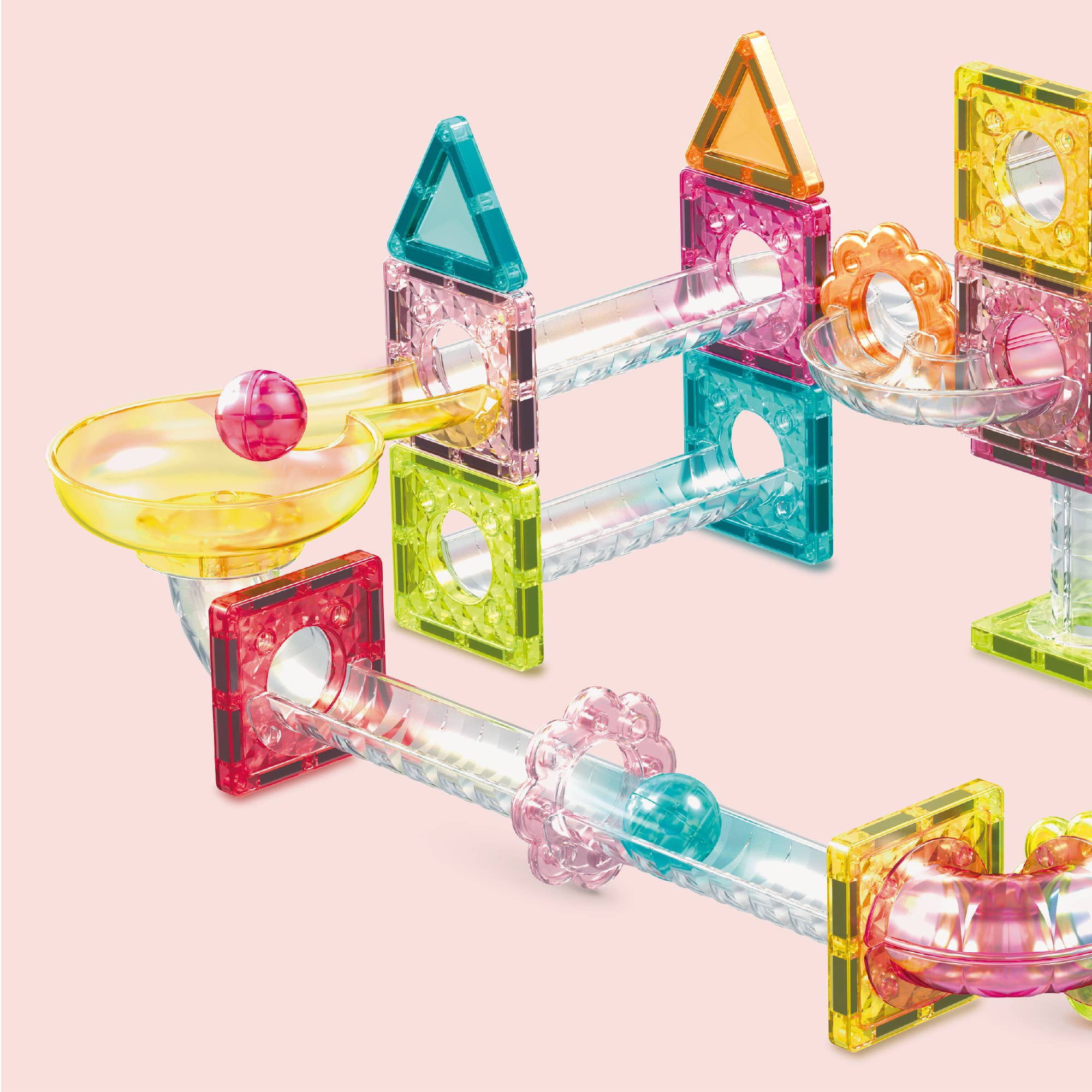 PicassoTiles - Wholesale Building Set - Kids - PicassoTiles 60pc Travel Size Marble Run Building Set6