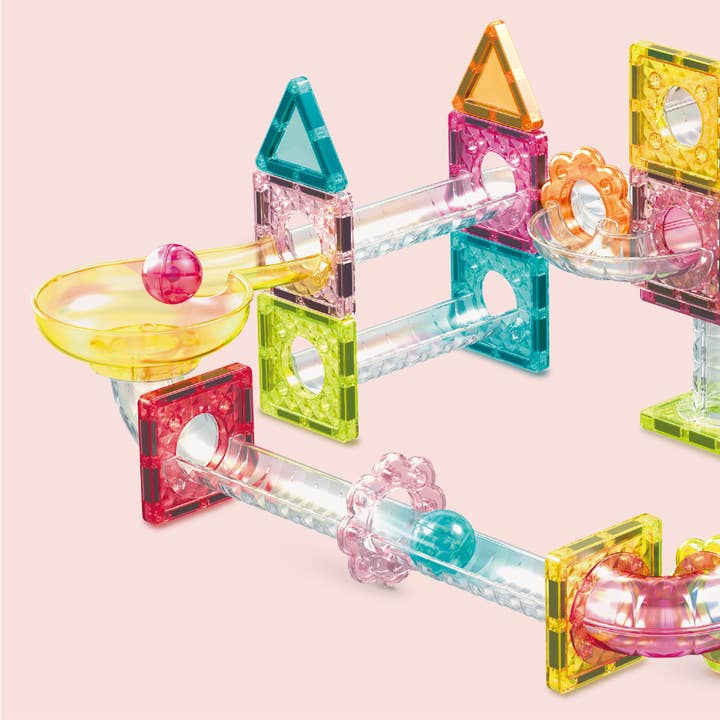 PicassoTiles - Wholesale Building Set - Kids - PicassoTiles 60pc Travel Size Marble Run Building Set6