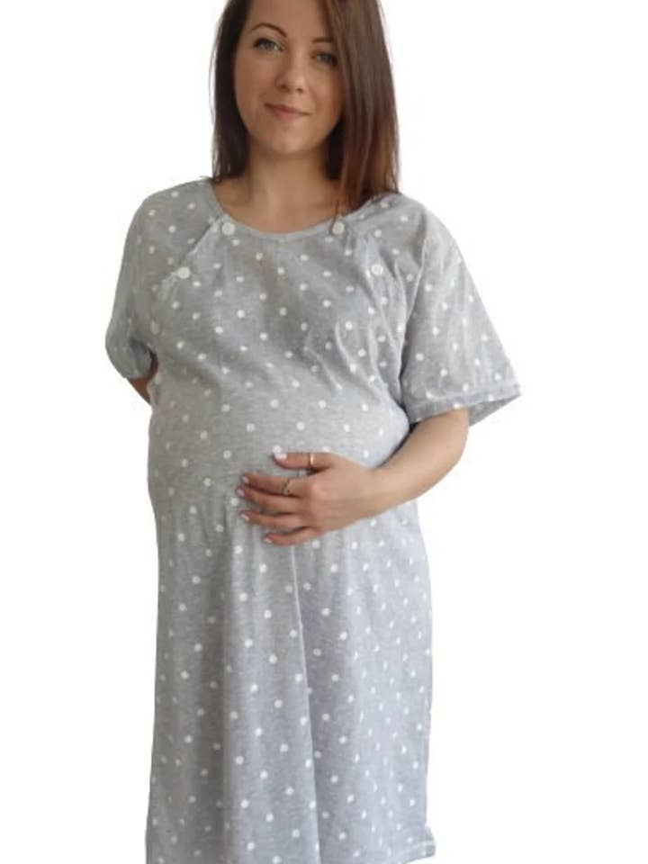 980 Maternity Birth Gown Nursing Nightdress Breastfeeding for wholesale by Adams Fashion Maternity