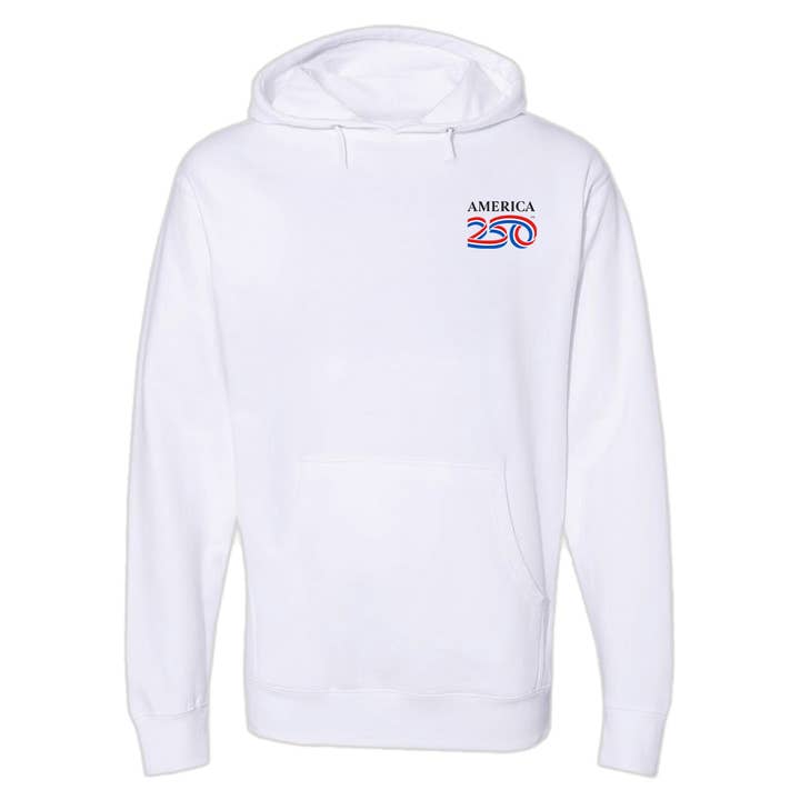 Modern Hooded Pullover, White for wholesale by America250