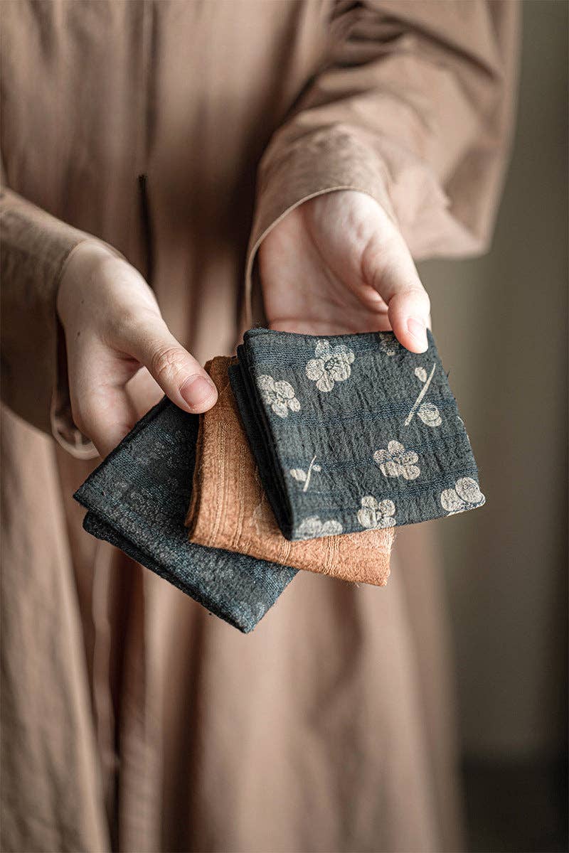 Gohobi （We cover U.S. import duties） - Vente Torchons - Gohobi Serviette de Thé Gongfu en Coton et Lin Teints à la Main14