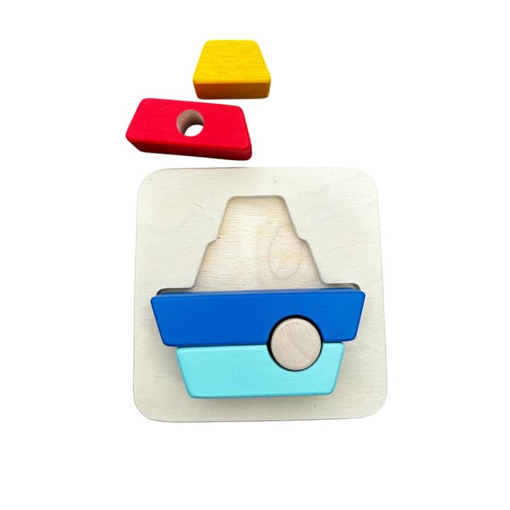 BASS&BASS - Wholesale Puzzle - Kids - 3D Wooden Puzzle Boat - Assemble & Stack3