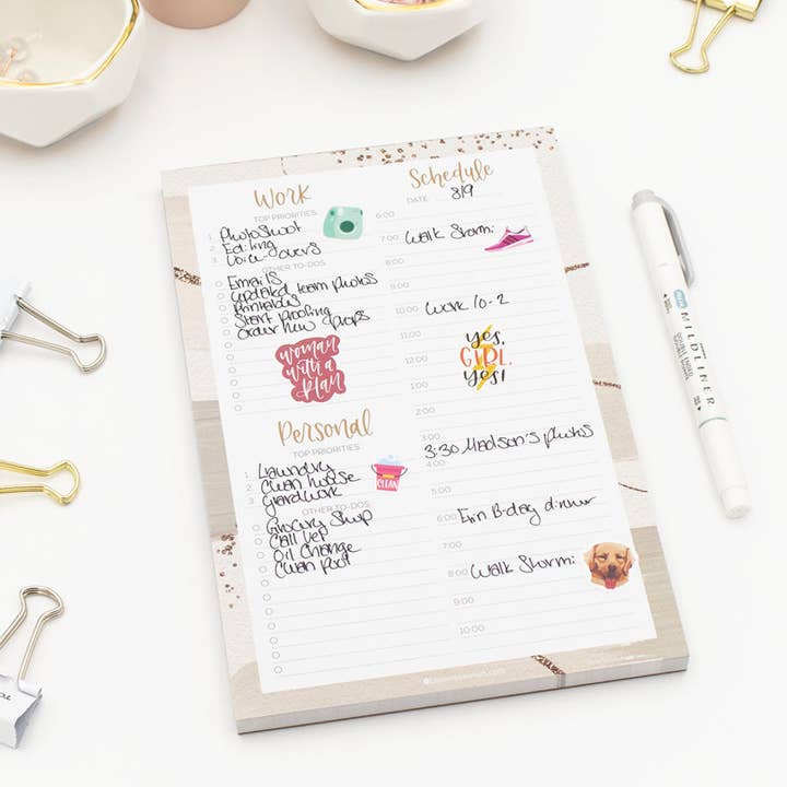 bloom daily planners - Wholesale Notepad - Timed Work & Personal To Do List Pad3