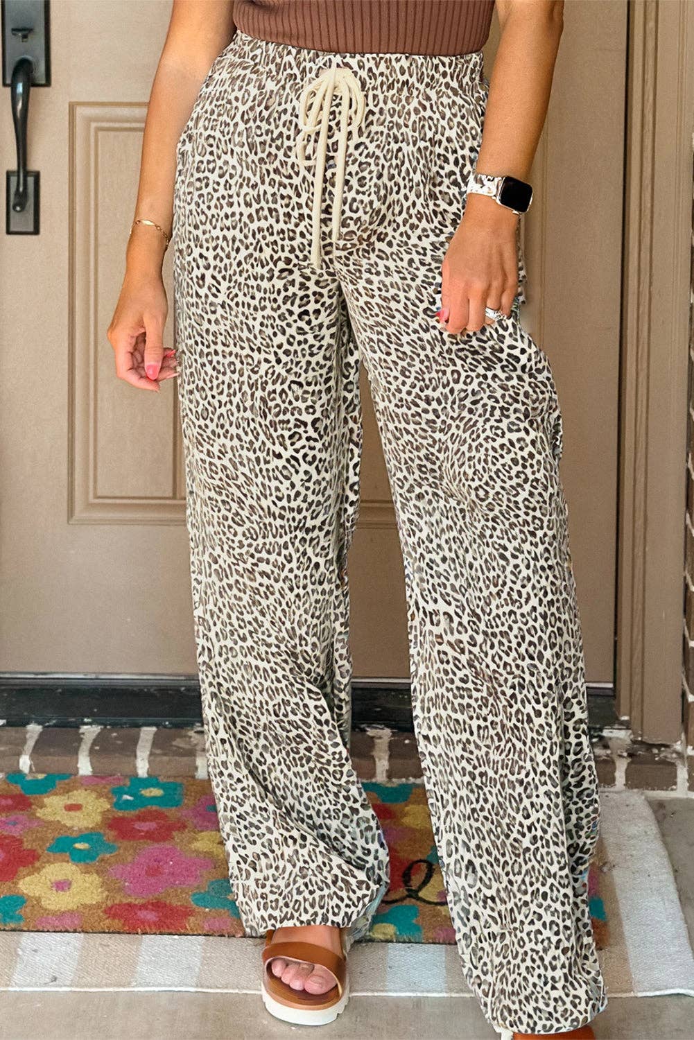 Lex Wholesale - Wholesale Pants - Women's - Leopard Print Drawstring Pants0