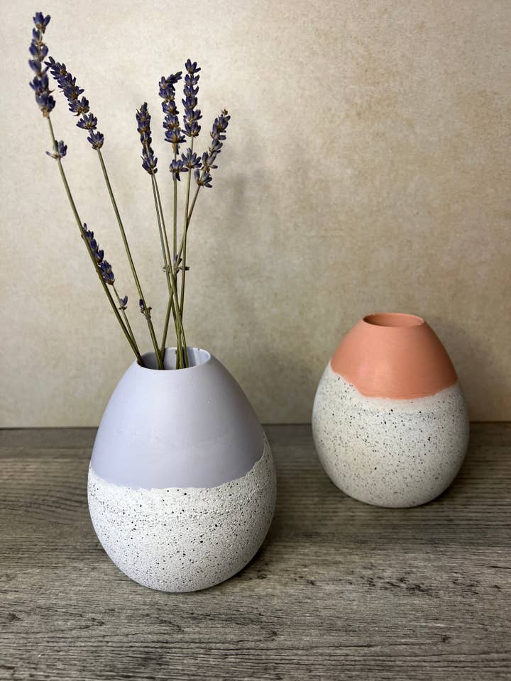 Oval knopp vas, sten vas, stam vas, handgjorda för wholesale av EMB Pretty