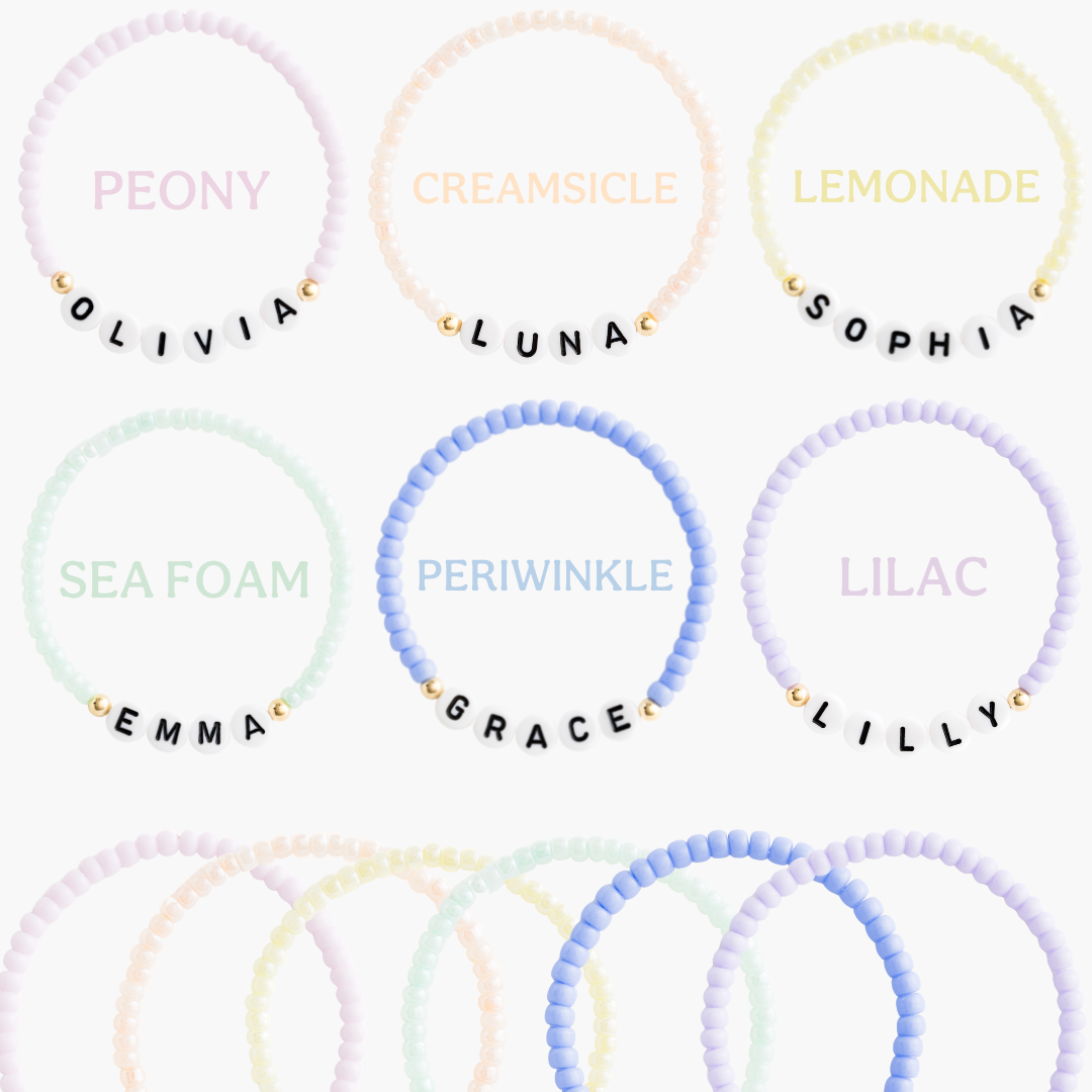 Names For Good - Wholesale Beaded Bracelet - Mommy & Me Pastel Set2
