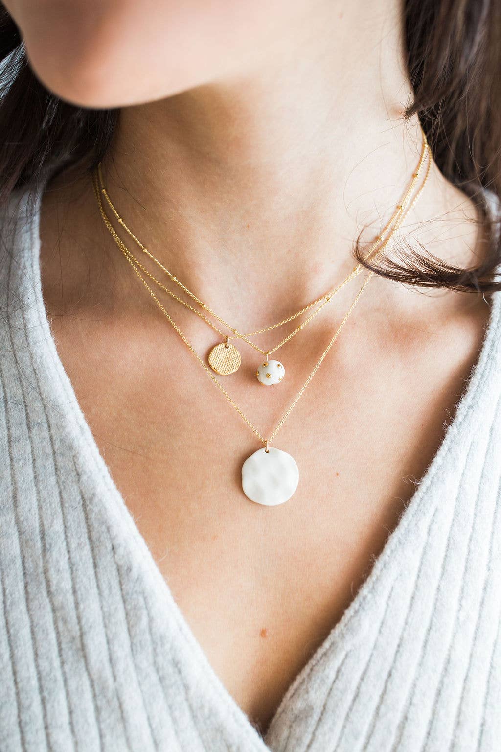 Jenna Vanden Brink Ceramics – Großhandel Kette mit Anhänger/Charm – Halskette mit Sonne und Mond (Mini)3