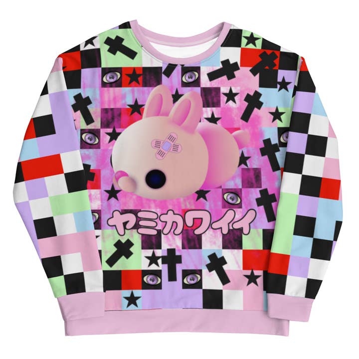 BillingtonPix - Wholesale Graphic Sweatshirt - Women's - Yami Kawaii Mochi Mouse | Patterned Sweatshirt