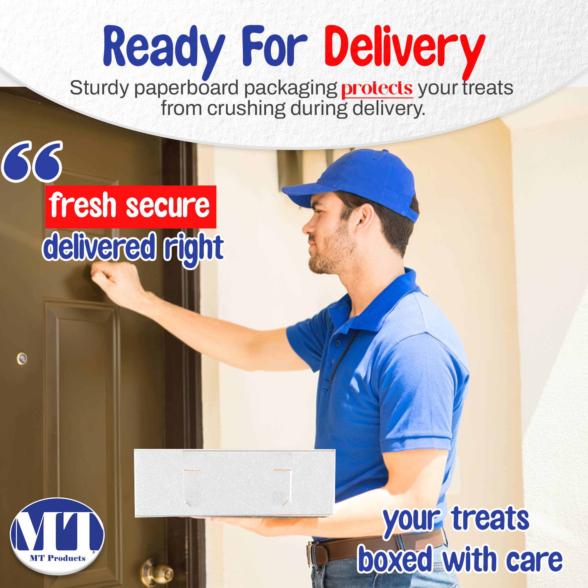 MT Products - Wholesale Gift Box - MT Products Cookie Boxes 12" x 12" x 5" - White Bakery Boxes4