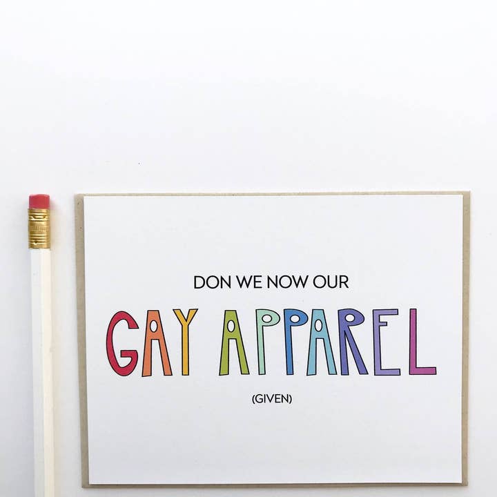 PAGEFIFTYFIVE - Venta al por mayor Tarjetas de felicitación - Tarjeta Don We Now Our Gay Ropa