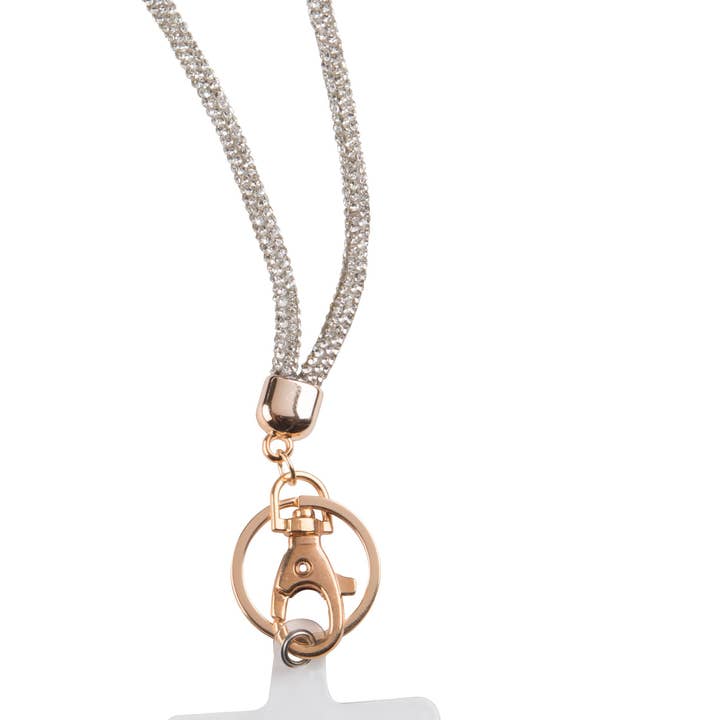 Kaleidoscope Accessories - Wholesale Keychain - Women's - Rhinestone wristlet w/ phone tether tab keychain, 6 assorted3