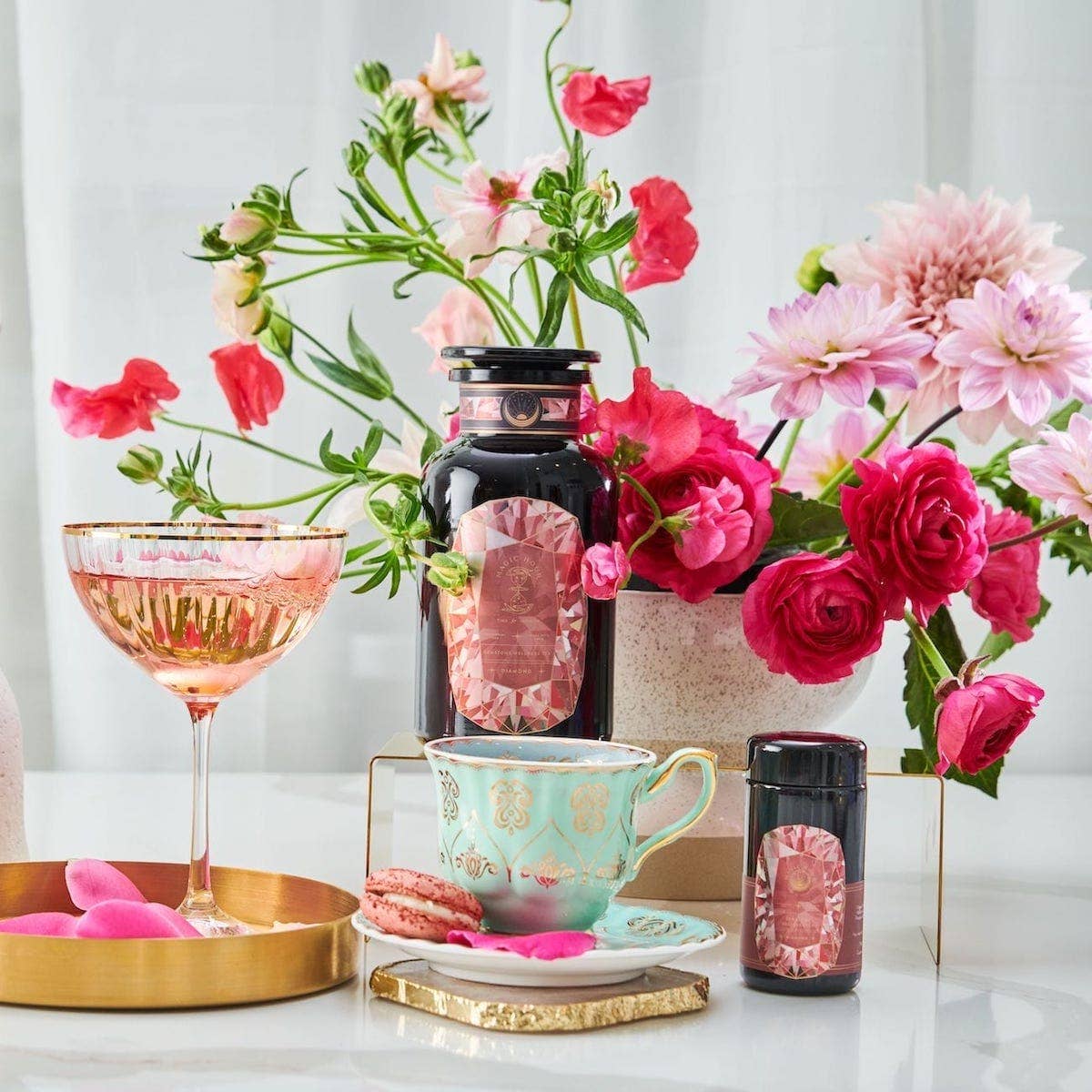 Magic Hour - Wholesale Loose Tea - Diamond: Champagne & Strawberry Jasmine White Tea2