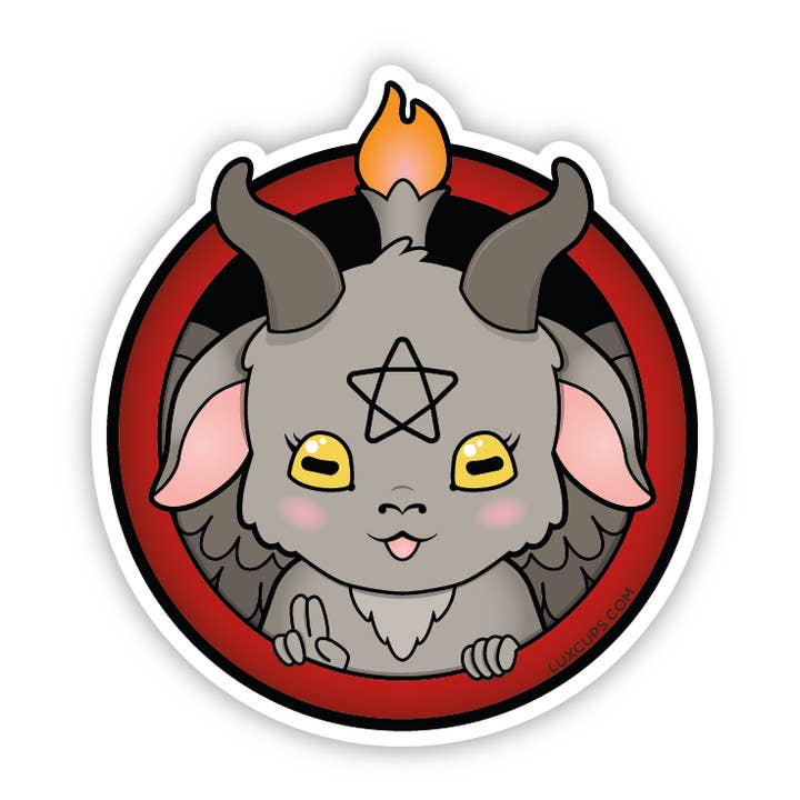 Autocollant Baphomet pour la vente par LuxCups Creative