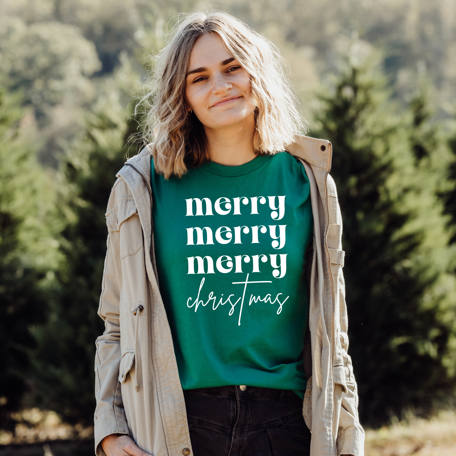 Faith & Life Christian Brands - Vente T-shirt sérigraphié – femme - T-shirt Merry Christmas Christian Christmas6