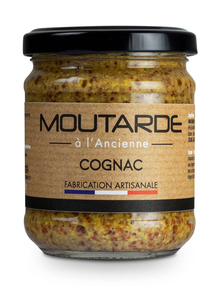 Old fashioned mustard with cognac for wholesale by LA MOUTARDERIE CONFISERIE DE NOUVELLE AQUITAINE