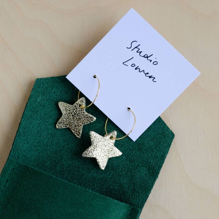 Star Hoop Earrings for wholesale by Studio Lowen