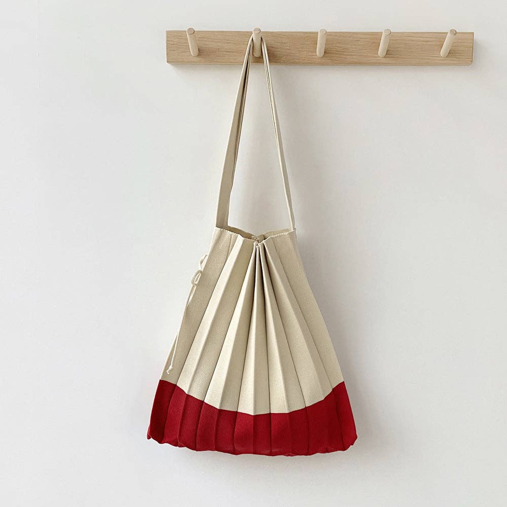 SueSilkHK – Engroshandel Tote bag - Dame – Ny single-skulder harmonika taske - Håndlavet farverig strikket tote til studerende og damer4