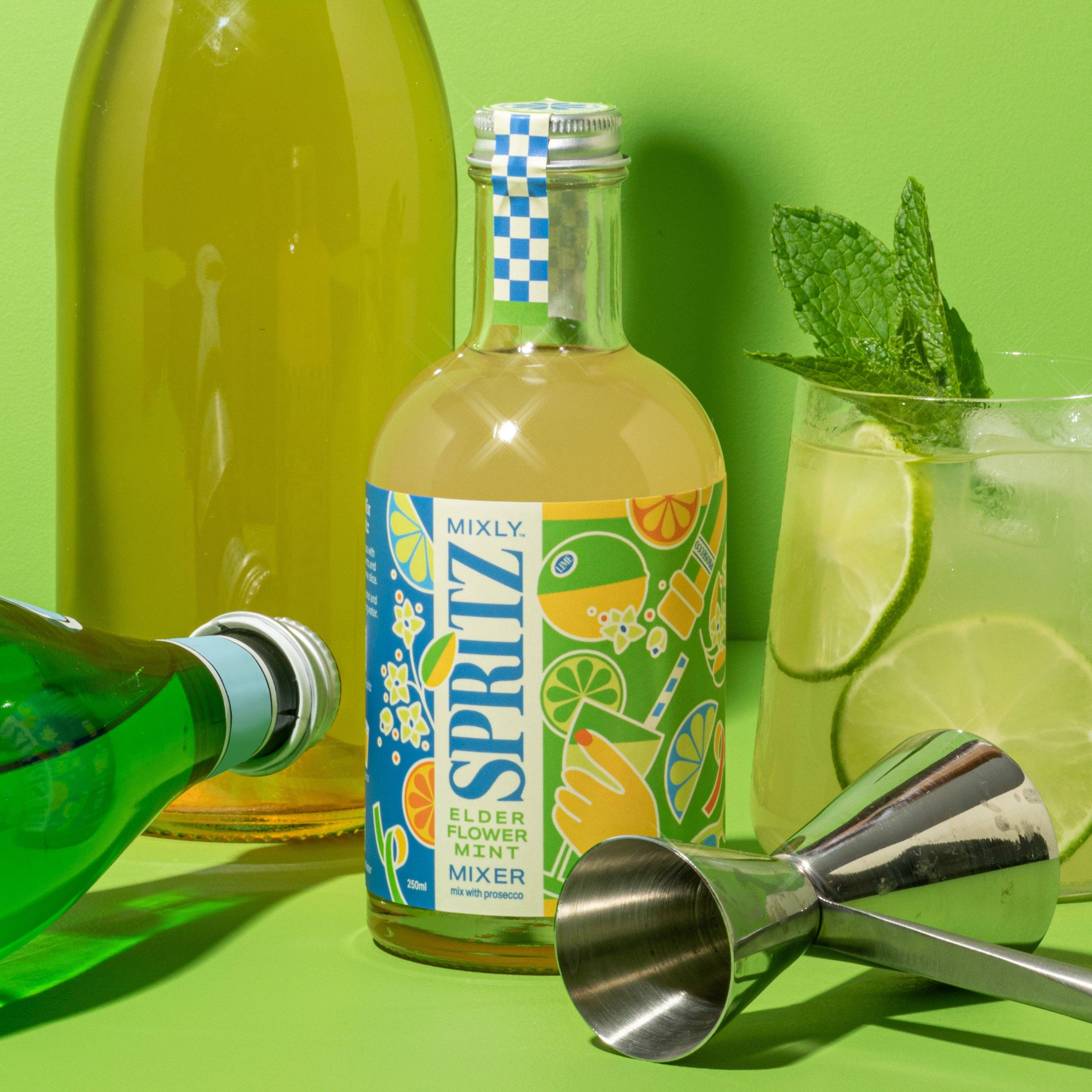 Mixly - Wholesale Cocktail Mix/Syrup - Elderflower Mint Spritz Cocktail / Mocktail Mixer 250ml7