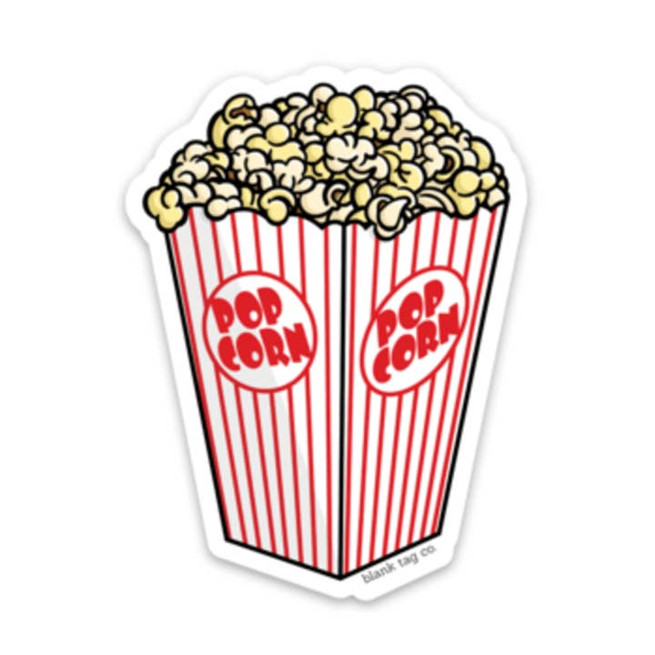 Blank Tag Co.® Waterproof Sticker - Popcorn for wholesale by Blank Tag Co. - Waterproof Stickers