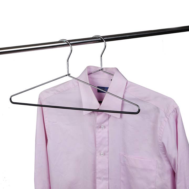 Quality Hangers - Wholesale Clothes Hangers - 8882 Metal Hanger with Black PVC coating on Bottom1