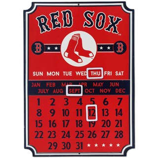 Open Road Brands, LLC - Wholesale Sign - Boston Red Sox Perpetual Calendar Metal Sign