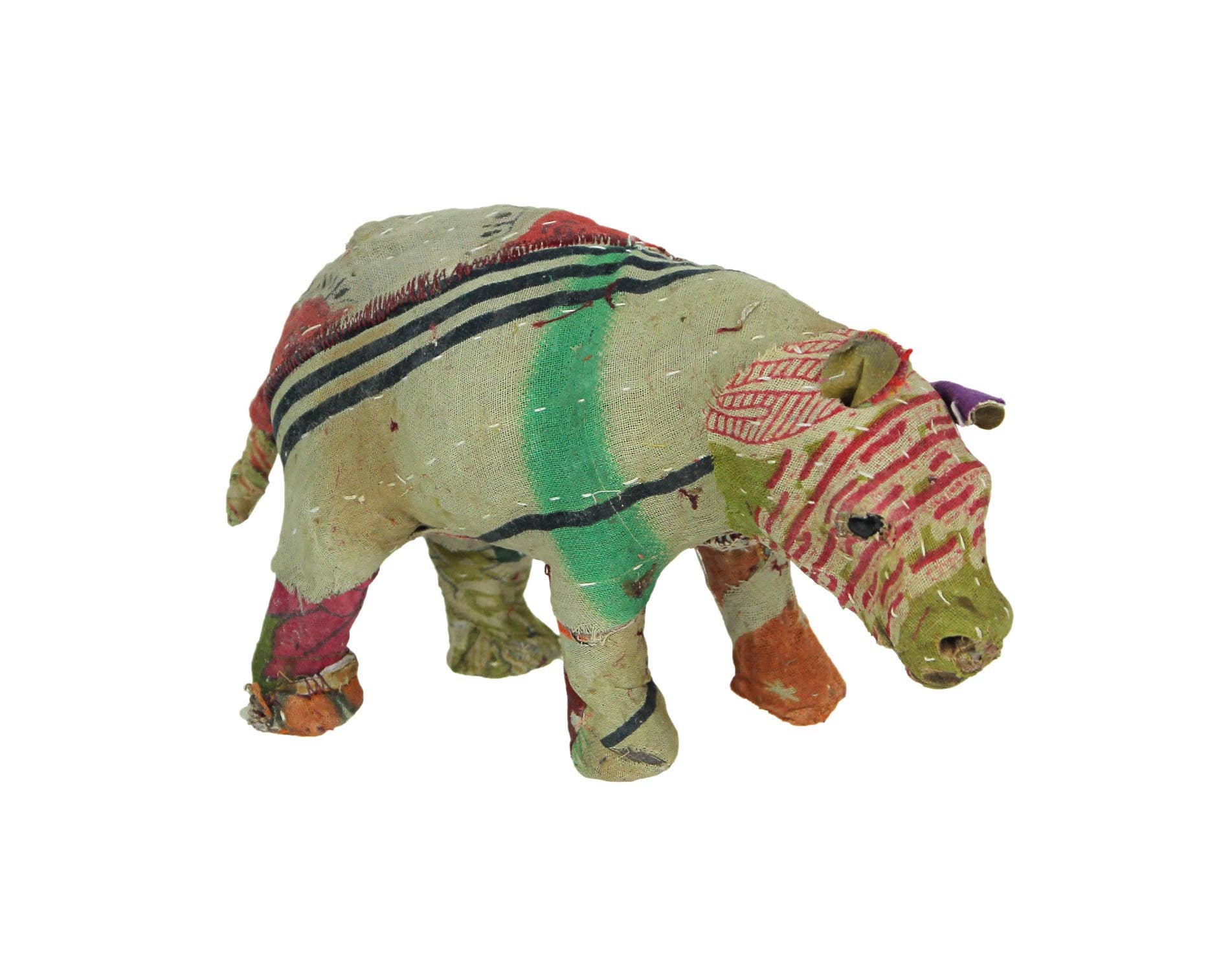 Things2Die4 - Wholesale Decorative Figurine - Handcrafted Vintage Look Sari Cloth Fabric Paper Mache Bear0