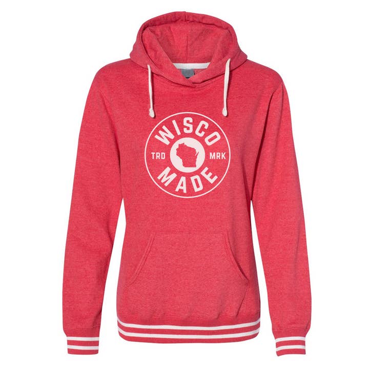WiscoMade Women’s Fleece – Red for wholesale by Forward Apparel Co.
