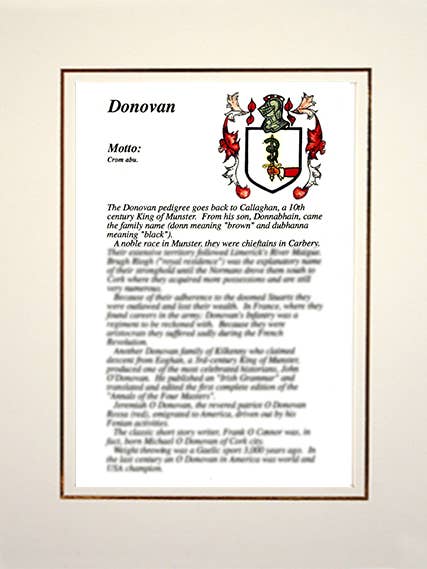 Donovan for engroshandel hos Family Histories