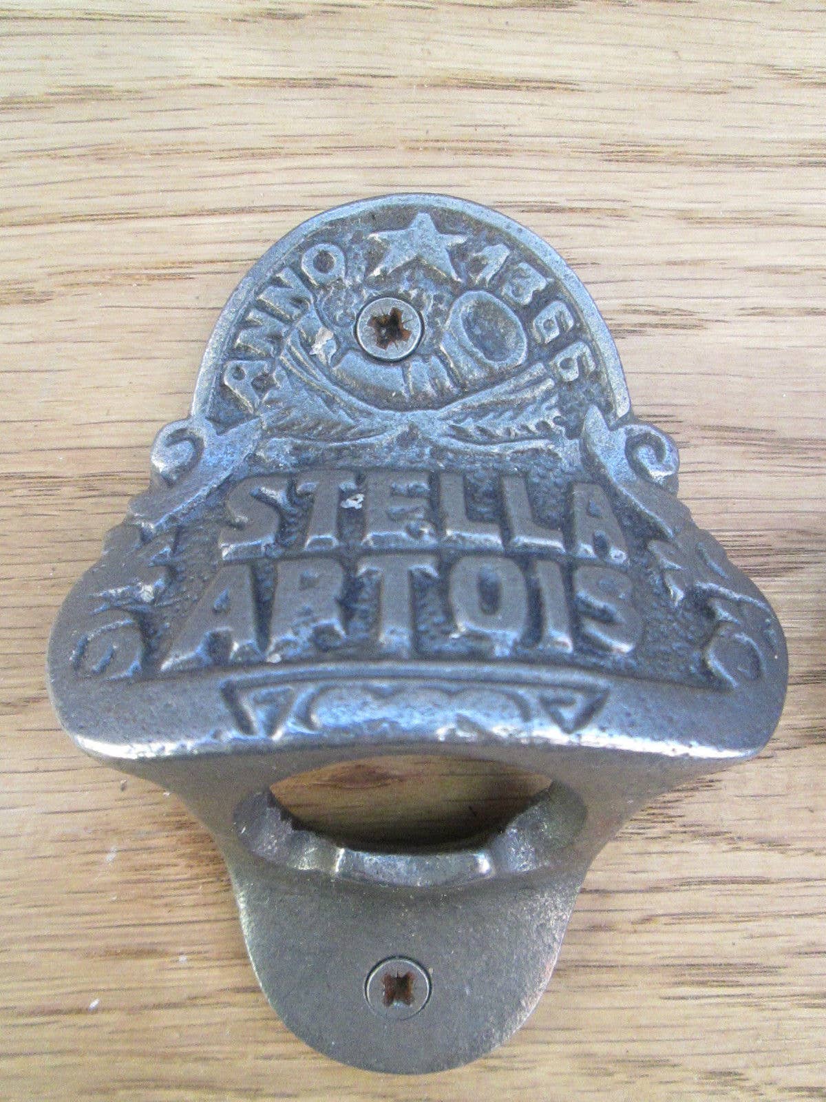 "TITANIC" ANTIQUE CAST IRON HAND HELD BOTTLE OPENER 