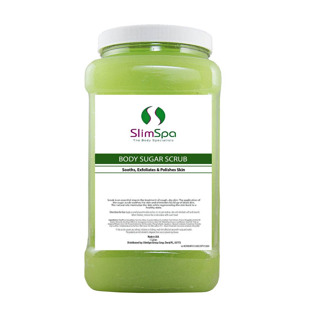 SlimSpa The Body Care Specialists - Wholesale Body Scrub/Exfoliant - Body Sugar Scrub 1 Gallon - Professional Exfoliating Spa Treatment (Bulk Size)0