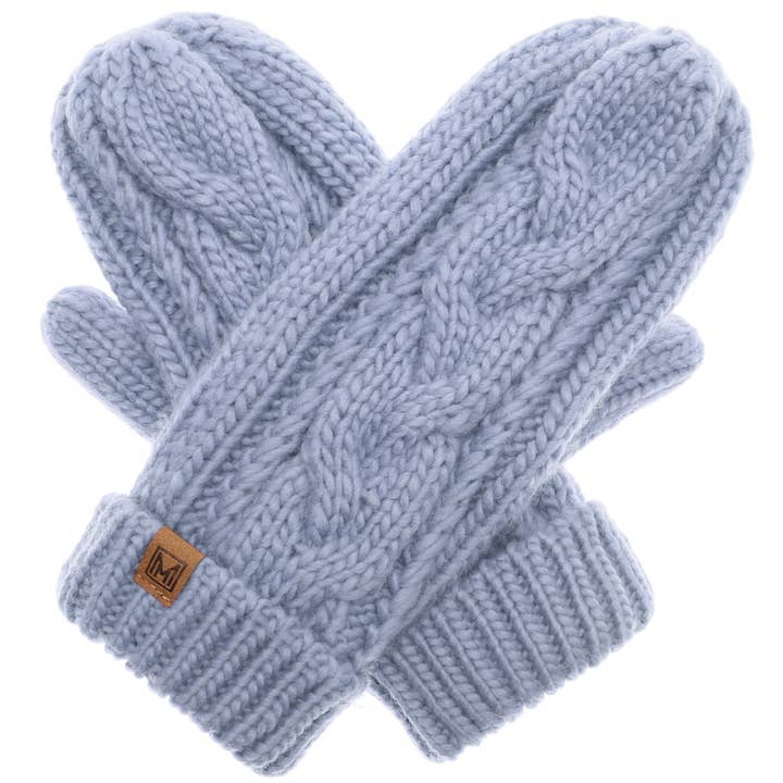 Fashion City - Wholesale Mittens - Women's - Winter Gloves Cable Knit Mittens with Fleece Lined22