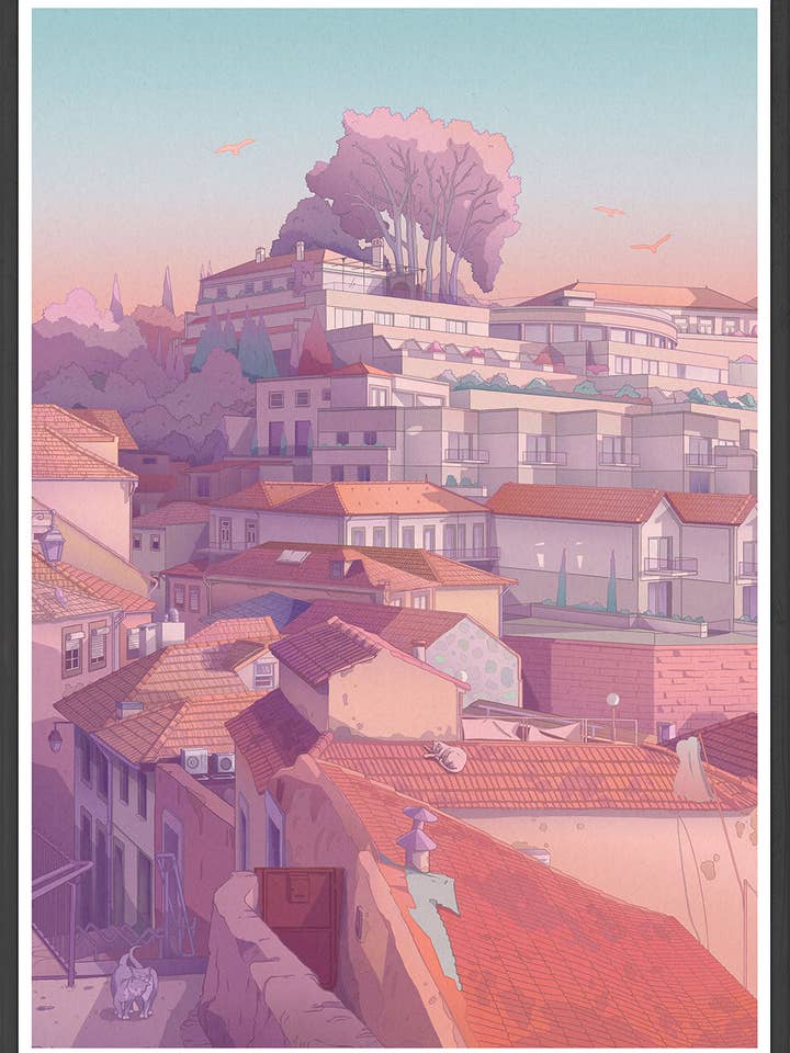 Porto Alley 1 Landskapskonsttryck för wholesale av The Underdog Print Shop